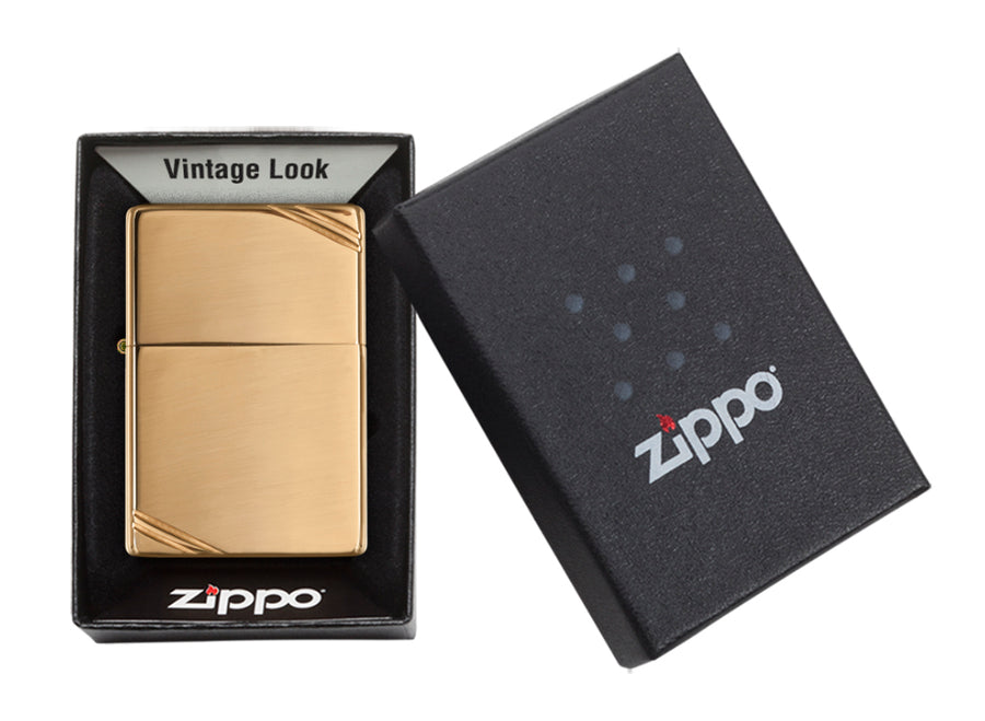 Zippo Vintage Lighter - High Polish Brass