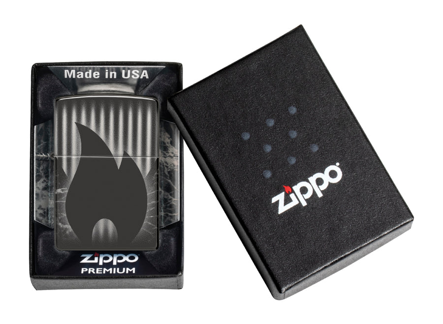 Zippo Design Lighter - High Polish Black