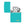 Zippo Flat Turquoise Lighter with Zippo Logo