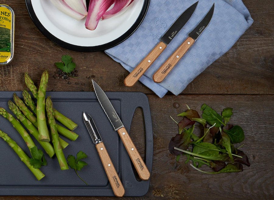 Opinel Beechwood 4pc Kitchen Knife Set