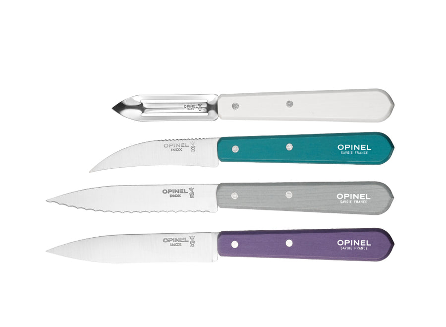 Opinel Art Deco 4pc Kitchen Knife Set