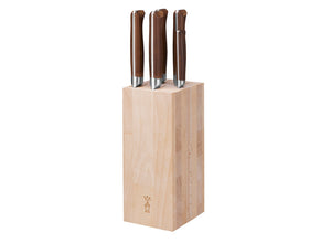 Opinel Beechwood Kitchen Knife Block - Holds 5 Knives