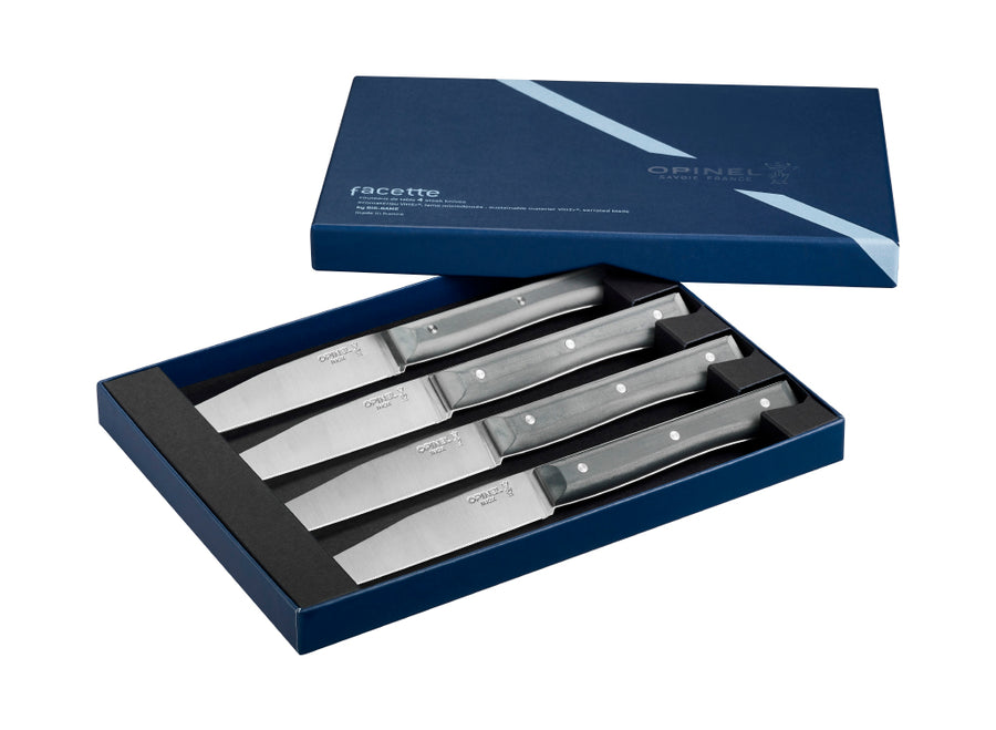 Opinel Set of 4 Slate VittEr® Facette Table Knives