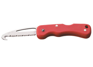 Whitby Safety/Rescue Lock Knife w/ Cutting Hook (2.5") - Red