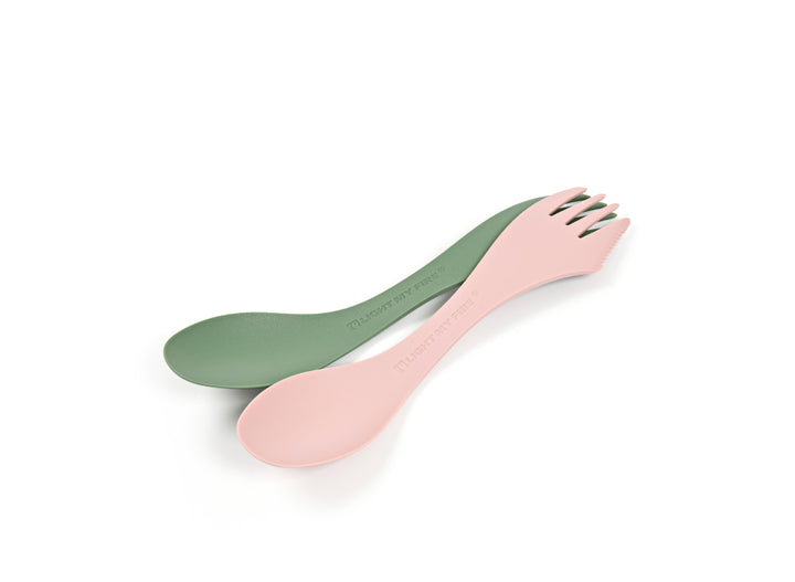 Light My Fire Spork Medium 2-Pack - Sandy Green/Dusty Pink