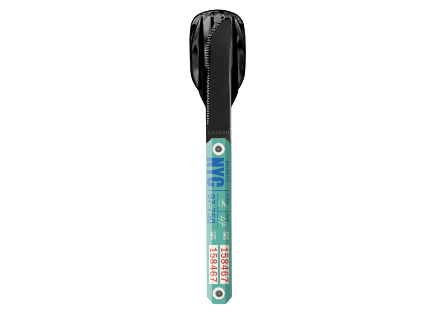 Akinod Straight Magnetic Cutlery (Black Mirror Finish)