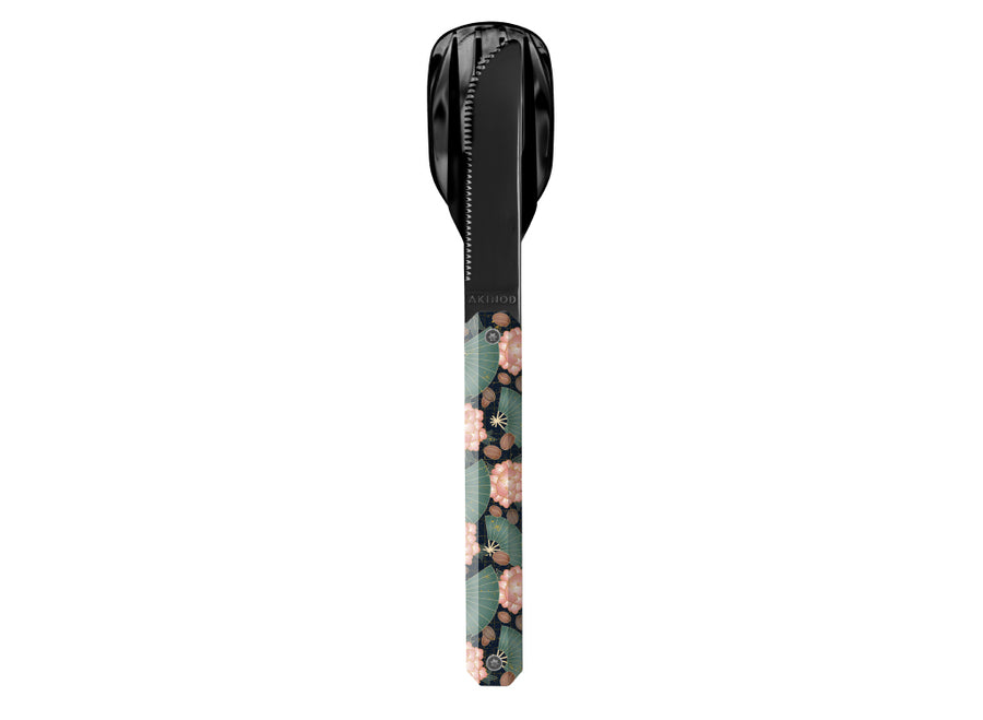 Akinod Straight Magnetic Cutlery (Black Mirror Finish)