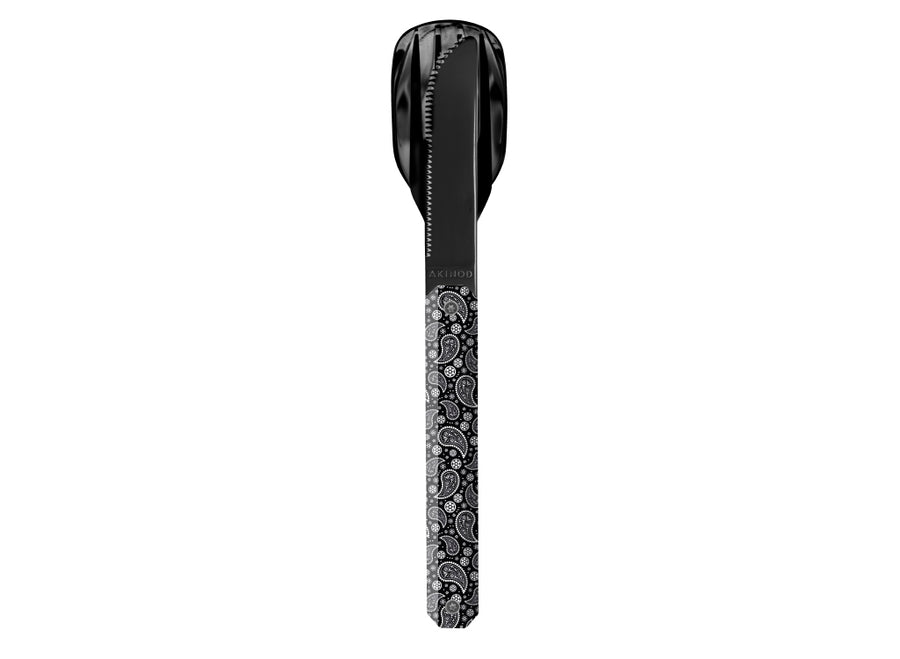 Akinod Straight Magnetic Cutlery (Black Mirror Finish)