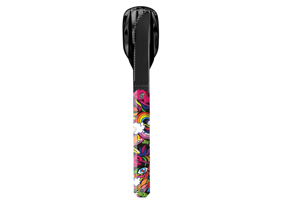 Akinod Straight Magnetic Cutlery (Black Mirror Finish)