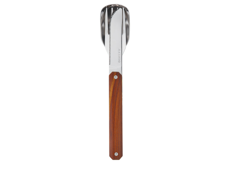 Akinod Straight Magnetic Cutlery (Mirror Finish) - Coral Wood