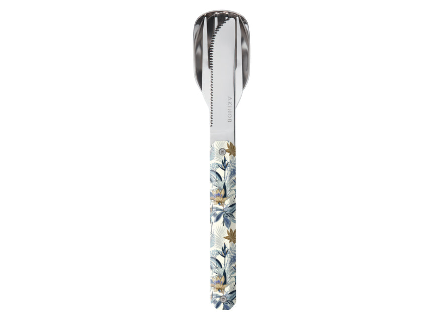 Akinod Straight Magnetic Cutlery (Mirror Finish) - Persian Bouquet