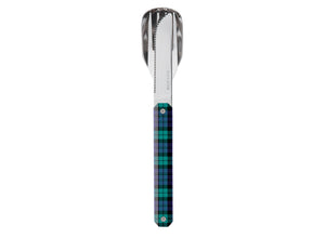 Akinod Straight Magnetic Cutlery (Mirror Finish) - Green Tartan