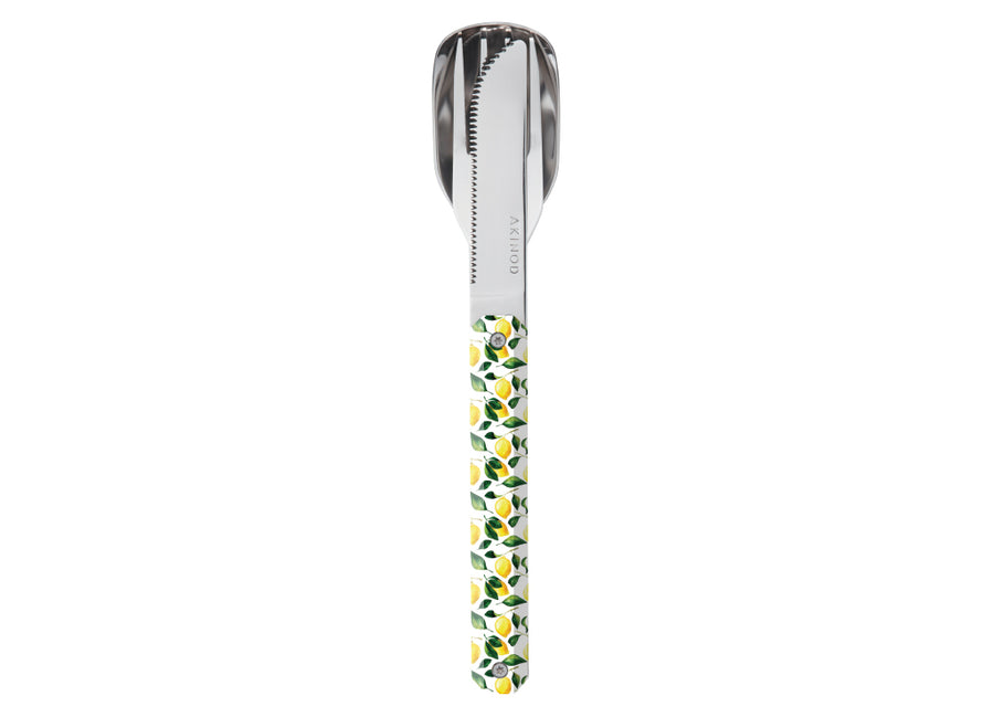 Akinod Straight Magnetic Cutlery (Mirror Finish) - Lemons