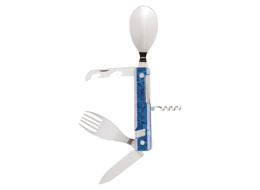 Akinod Multifunction Magnetic Cutlery (Mirror Finish) - Downtown Blue