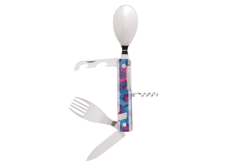 Akinod Multifunction Magnetic Cutlery (Mirror Finish) - Hibiscus