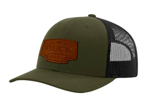Buck Leather Patch Logo Cap - O.D. Green