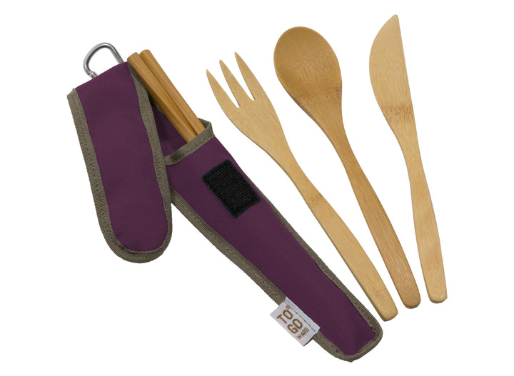 To-Go Ware Bamboo Utensil Set - Mulberry