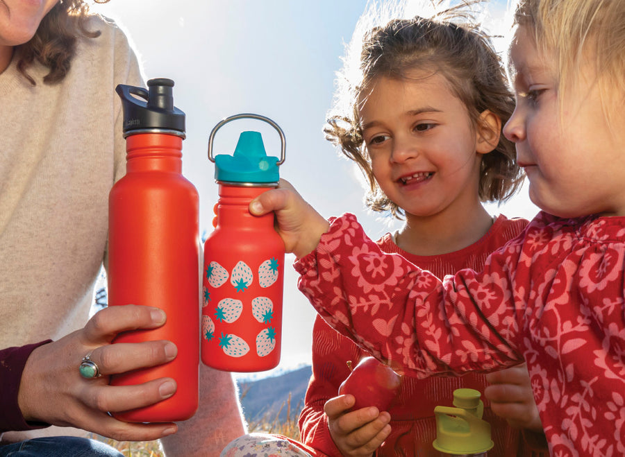 Klean Kanteen Kid Narrow Classic w/ Sippy Cap 355ml - Coral Strawberries