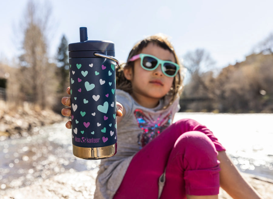 Klean Kanteen Insulated TKWide w/ Twist Cap 355ml - Navy Hearts