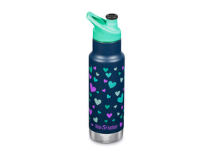 Klean Kanteen Insulated Kid Narrow Classic w/ Sport Cap 355ml - Navy Heart