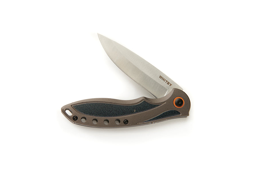 Whitby Liner Lock Knife - Grey Aluminium (3.25")