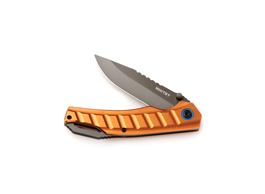 Whitby Liner Lock Knife - Bronze Aluminium (3.25")