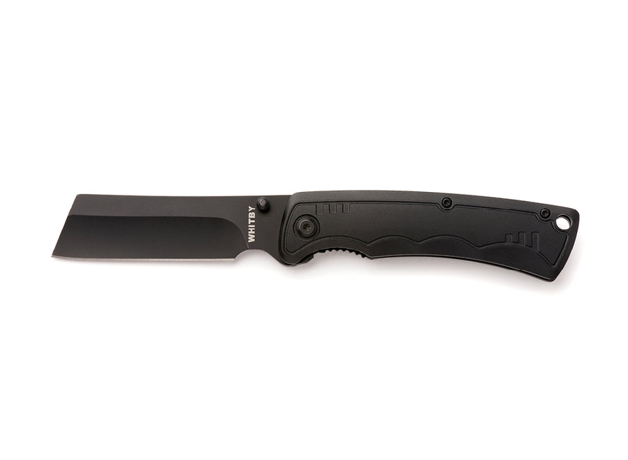 Whitby Cleaver Liner Lock Knife - Black (2.75")