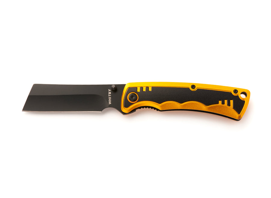 Whitby Cleaver Liner Lock Knife - Orange (2.75")