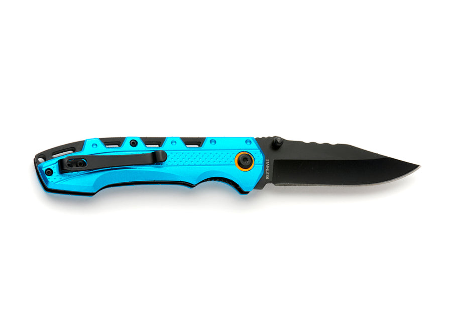 Whitby Liner Lock Knife - Blue Aluminium (3.25")