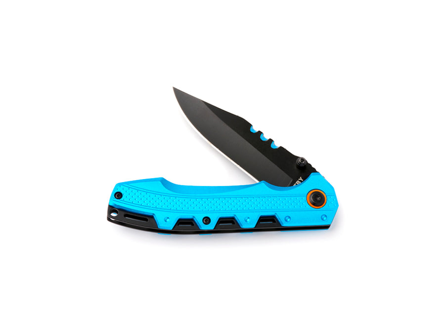 Whitby Liner Lock Knife - Blue Aluminium (3.25")