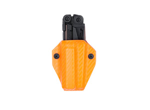 Clip & Carry Kydex Sheath: Leatherman MUT - Orange Carbon Fibre