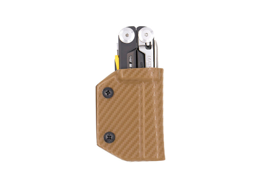 Clip & Carry Kydex Sheath: Leatherman Signal - Brown Carbon Fibre