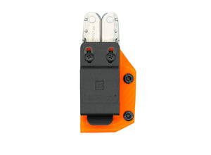 Clip & Carry Kydex Sheath: Leatherman Super Tool 300 - Orange Carbon Fibre