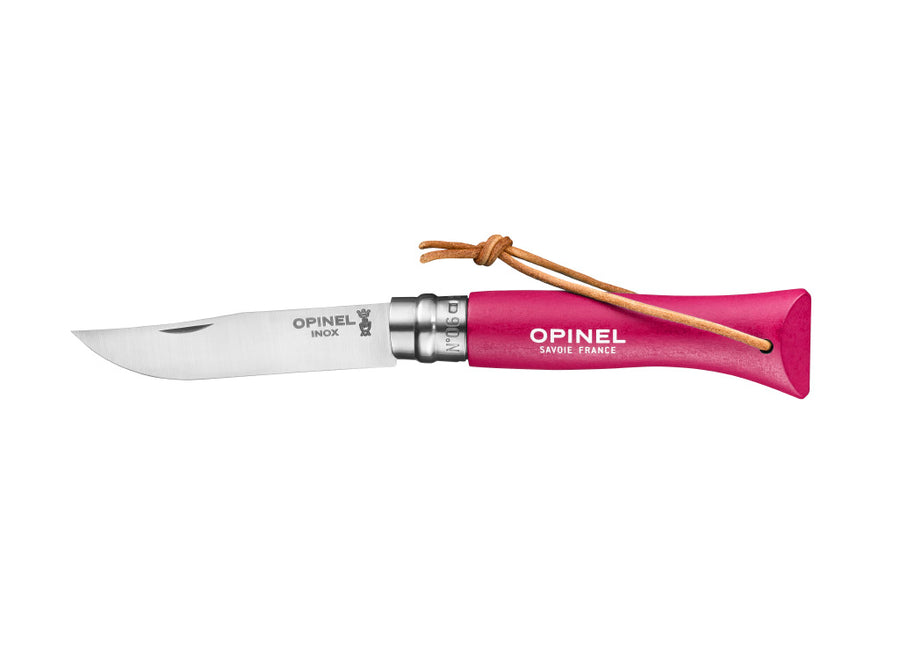 Opinel No.6 Colorama Trekking Knife - Raspberry