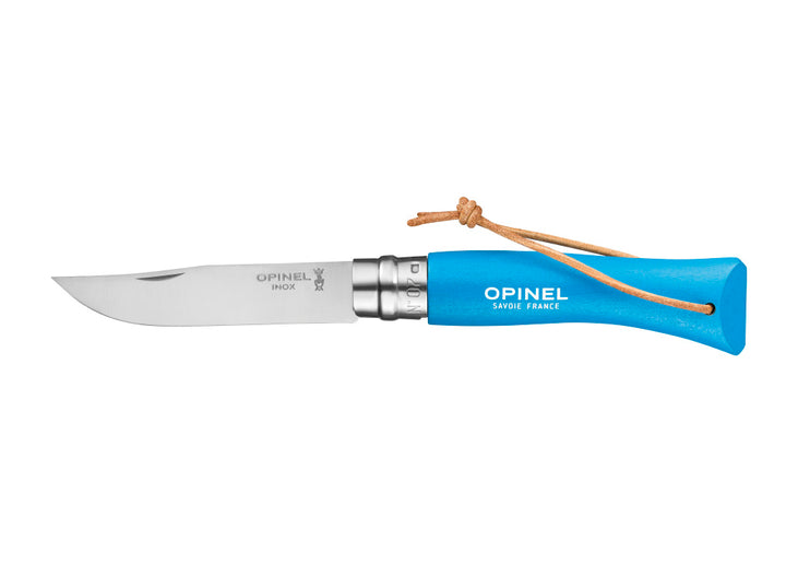 Opinel No.7 Colorama Trekking Knife - Cyan Blue