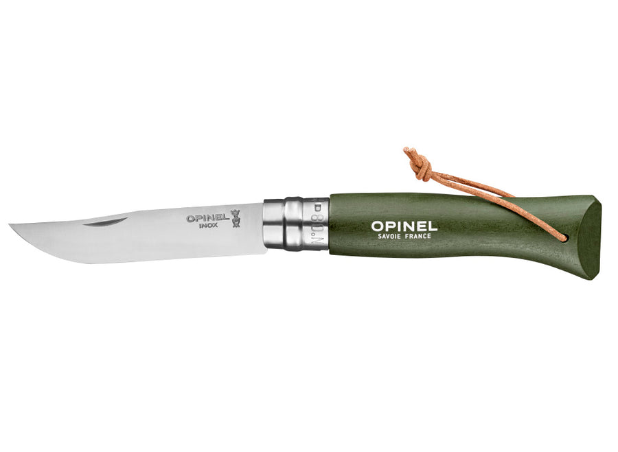 Opinel No.8 Colorama Trekking Knife - Khaki – Whitby & Co (UK) Ltd