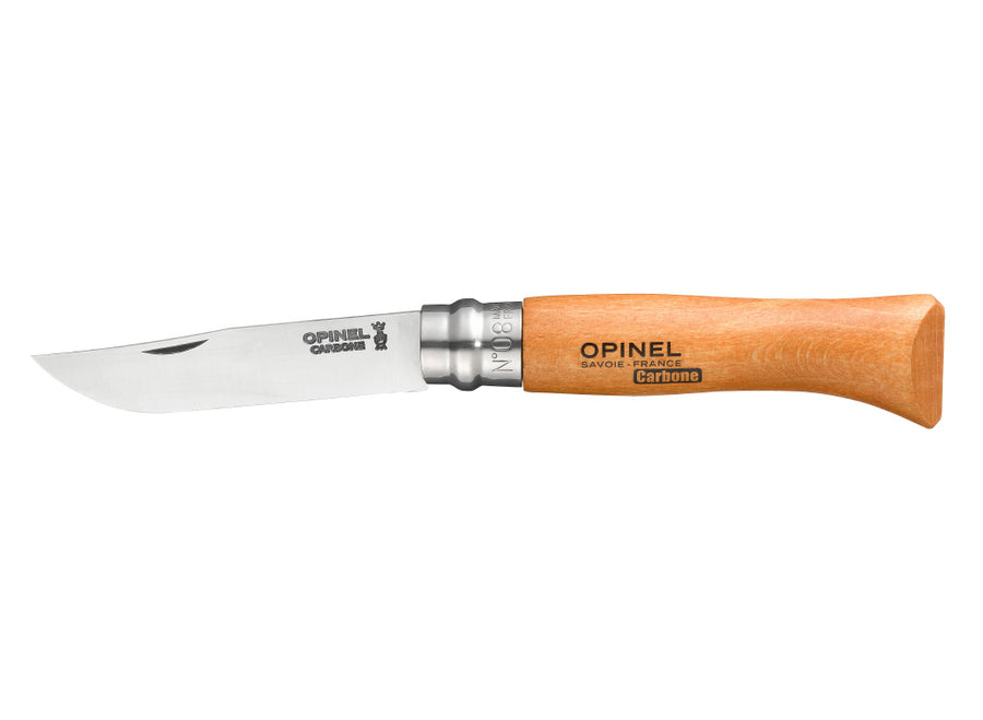 Opinel No.8 Classic Originals Carbon Steel Knife with Sheath Gift Set