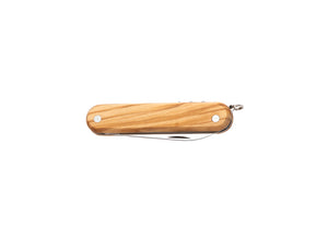 Whitby Olive Wood Multipurpose Folding Knife (2.76") w/ 3 Tools