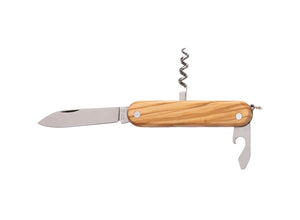 Whitby Olive Wood Multipurpose Folding Knife (2.76") w/ 3 Tools