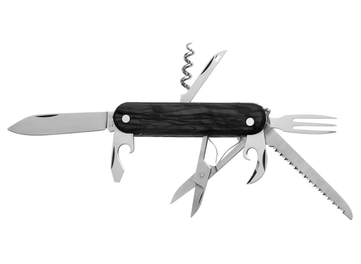 Whitby Black Pakkawood Multipurpose Folding Knife (2.76") w/ 8 Tools