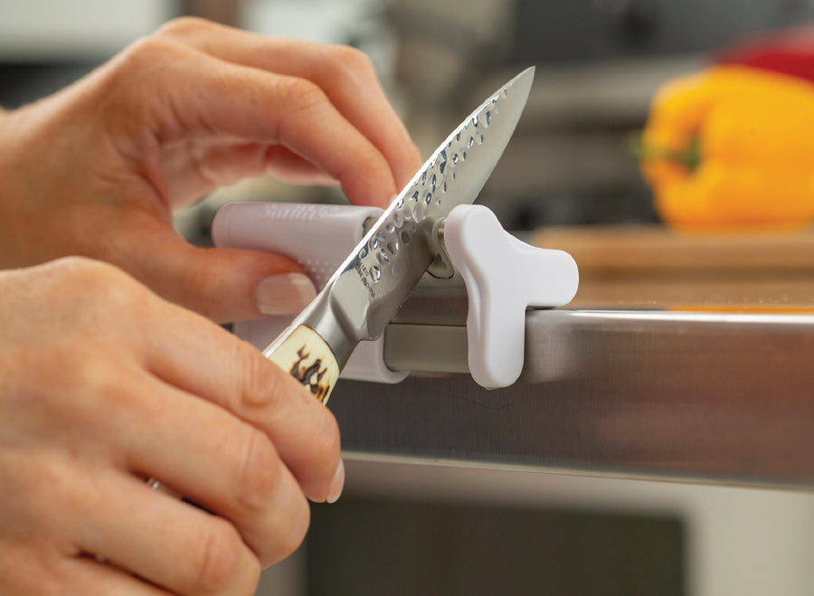 Smith's Slide-Sharp Edge Grip™ 2-Slot Knife Sharpener - White