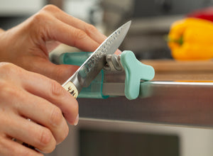 Smith's Slide-Sharp Edge Grip™ 2-Slot Knife Sharpener - Turquoise