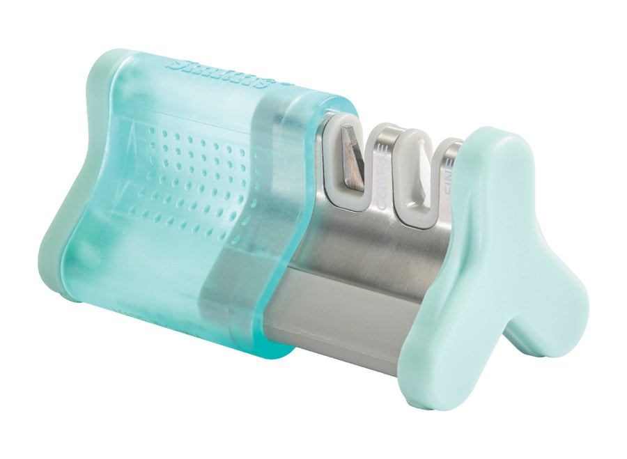 Smith's Slide-Sharp Edge Grip™ 2-Slot Knife Sharpener - Turquoise