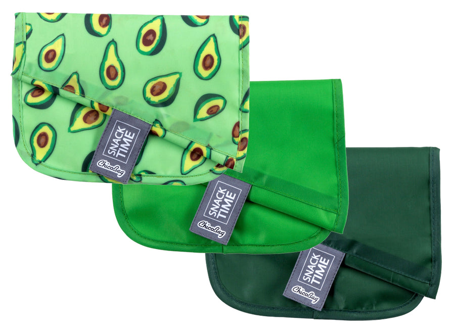 ChicoBag Snack Time Reusable Bags - Pack of 3 - Avocado