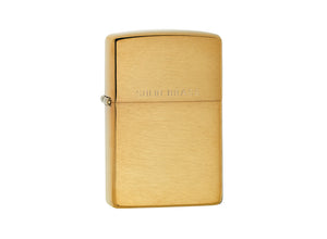Zippo Lighter - Brushed Solid Brass
