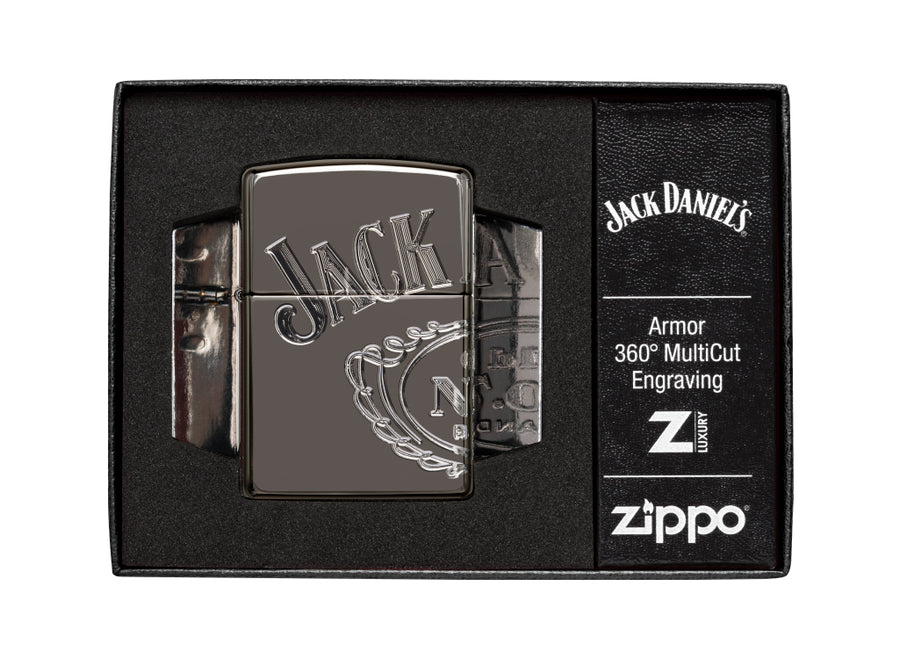 Zippo Jack Daniel's Lighter - Armor Black Ice