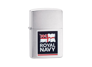 Zippo Royal Navy Lighter - Brushed Chrome